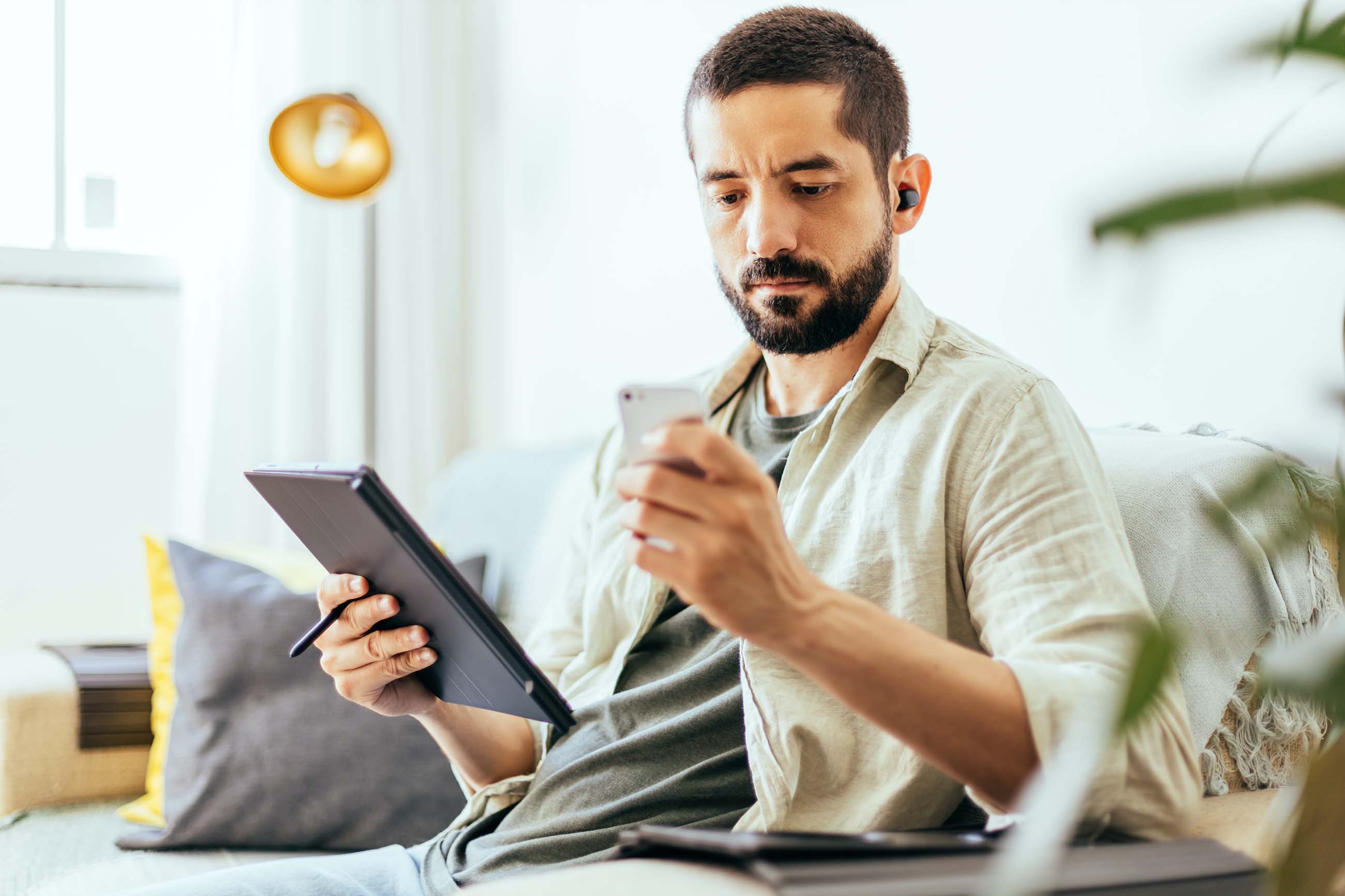user on phone